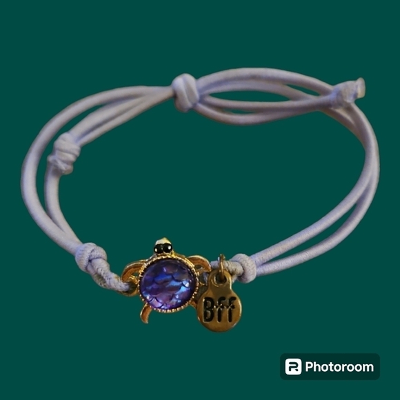 5/$25 Purple Mermaidcore Turtle Best Friends Elastic Bracelet - Picture 1 of 4